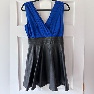 Blue flare mini dress